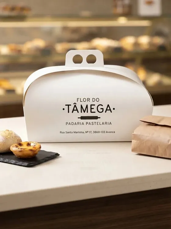 Embalagem para levar da Flor do Tâmega